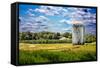 Golf Course and Silo Upstate NY-null-Framed Stretched Canvas