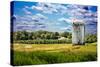 Golf Course and Silo Upstate NY-null-Stretched Canvas