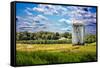 Golf Course and Silo Upstate NY-null-Framed Stretched Canvas