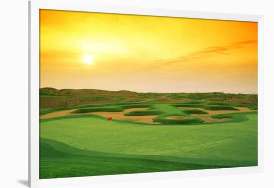 Golf Course at Dusk, Harborside International Golf Center, Chicago, Cook County, Illinois, USA-null-Framed Photographic Print