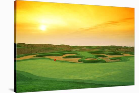 Golf Course at Dusk, Harborside International Golf Center, Chicago, Cook County, Illinois, USA-null-Stretched Canvas