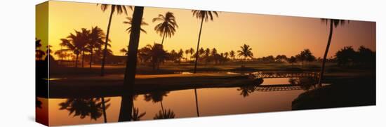 Golf Course at Sunset, Isla Navidad, Mexico-null-Stretched Canvas