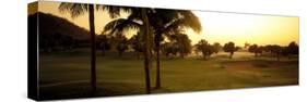 Golf Course at Sunset, Isla Navidad, Mexico-null-Stretched Canvas