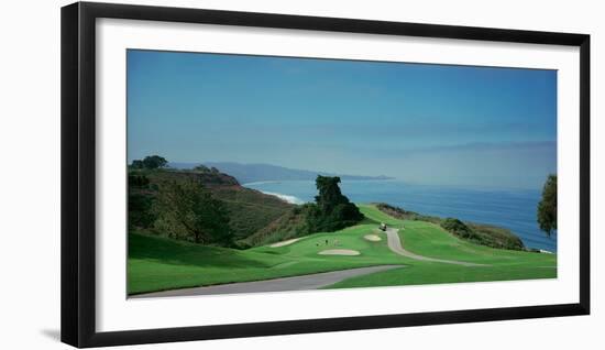 Golf Course at the Coast, Torrey Pines Golf Course, San Diego, California, USA-null-Framed Premium Photographic Print