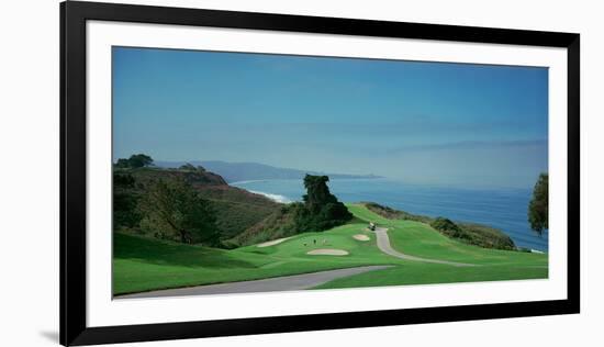 Golf Course at the Coast, Torrey Pines Golf Course, San Diego, California, USA-null-Framed Photographic Print