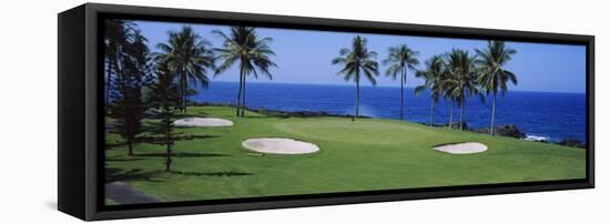 Golf Course at the Oceanside, Kona Country Club Ocean Course, Kailua Kona, Hawaii, USA-null-Framed Stretched Canvas