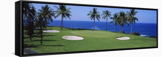 Golf Course at the Oceanside, Kona Country Club Ocean Course, Kailua Kona, Hawaii, USA-null-Framed Stretched Canvas