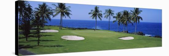 Golf Course at the Oceanside, Kona Country Club Ocean Course, Kailua Kona, Hawaii, USA-null-Stretched Canvas