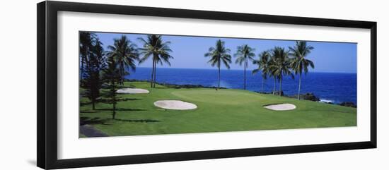 Golf Course at the Oceanside, Kona Country Club Ocean Course, Kailua Kona, Hawaii, USA-null-Framed Premium Photographic Print