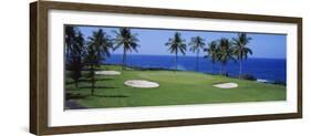 Golf Course at the Oceanside, Kona Country Club Ocean Course, Kailua Kona, Hawaii, USA-null-Framed Photographic Print