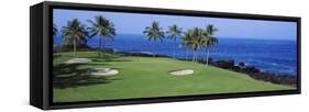 Golf Course at the Oceanside, Kona Country Club Ocean Course, Kailua Kona, Hawaii, USA-null-Framed Stretched Canvas