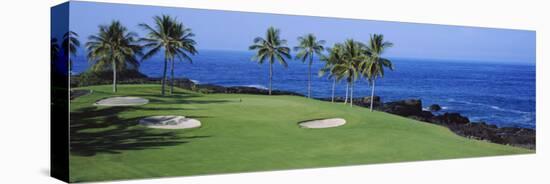 Golf Course at the Oceanside, Kona Country Club Ocean Course, Kailua Kona, Hawaii, USA-null-Stretched Canvas