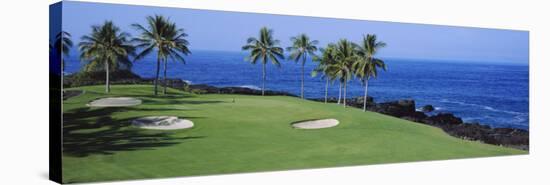 Golf Course at the Oceanside, Kona Country Club Ocean Course, Kailua Kona, Hawaii, USA-null-Stretched Canvas