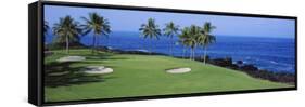 Golf Course at the Oceanside, Kona Country Club Ocean Course, Kailua Kona, Hawaii, USA-null-Framed Stretched Canvas