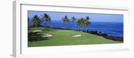 Golf Course at the Oceanside, Kona Country Club Ocean Course, Kailua Kona, Hawaii, USA-null-Framed Photographic Print