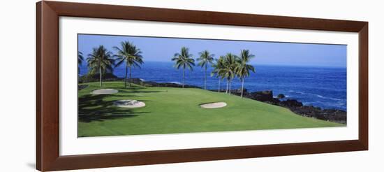 Golf Course at the Oceanside, Kona Country Club Ocean Course, Kailua Kona, Hawaii, USA-null-Framed Photographic Print