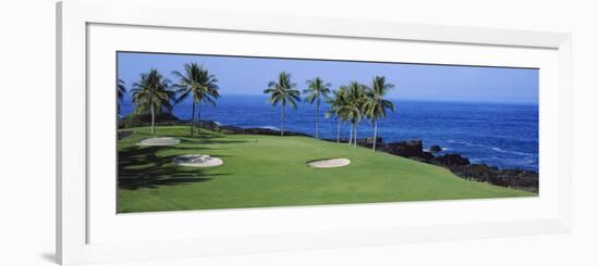 Golf Course at the Oceanside, Kona Country Club Ocean Course, Kailua Kona, Hawaii, USA-null-Framed Photographic Print