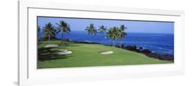 Golf Course at the Oceanside, Kona Country Club Ocean Course, Kailua Kona, Hawaii, USA-null-Framed Photographic Print