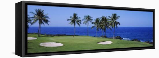 Golf Course at the Oceanside, Kona Country Club Ocean Course, Kailua Kona, Hawaii, USA-null-Framed Stretched Canvas