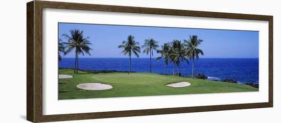 Golf Course at the Oceanside, Kona Country Club Ocean Course, Kailua Kona, Hawaii, USA-null-Framed Photographic Print