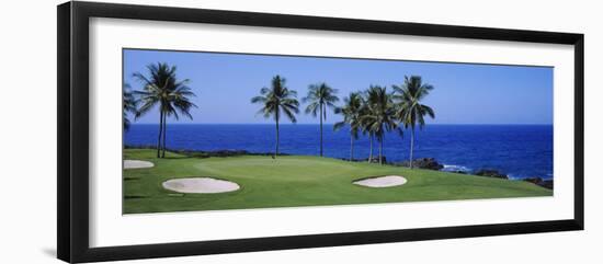 Golf Course at the Oceanside, Kona Country Club Ocean Course, Kailua Kona, Hawaii, USA-null-Framed Photographic Print