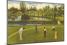 Golf Course, Ft. Myers, Florida-null-Mounted Art Print