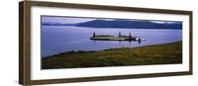 Golf Course in a Lake, Floating Golf Green, Coeur D'Alene Resort, Coeur D'Alene-null-Framed Photographic Print