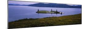 Golf Course in a Lake, Floating Golf Green, Coeur D'Alene Resort, Coeur D'Alene-null-Mounted Photographic Print
