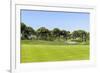 Golf Course Landscape with Fountain-denovyi-Framed Photographic Print