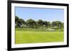 Golf Course Landscape with Fountain-denovyi-Framed Photographic Print