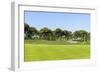 Golf Course Landscape with Fountain-denovyi-Framed Photographic Print