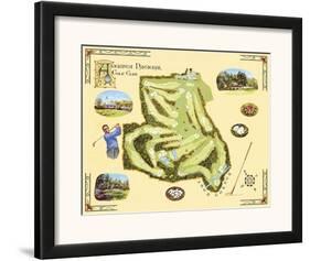 Golf Course Map, Augusta-Bernard Willington-Framed Art Print