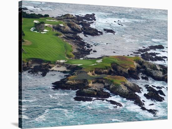 Golf Course on an Island, Pebble Beach Golf Links, Pebble Beach, Monterey County, California, USA-null-Stretched Canvas