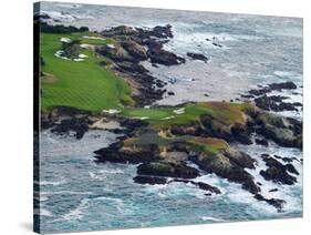 Golf Course on an Island, Pebble Beach Golf Links, Pebble Beach, Monterey County, California, USA-null-Stretched Canvas