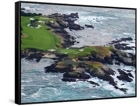 Golf Course on an Island, Pebble Beach Golf Links, Pebble Beach, Monterey County, California, USA-null-Framed Stretched Canvas