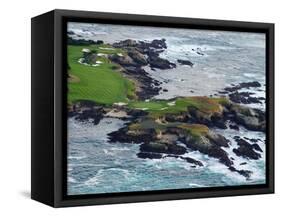 Golf Course on an Island, Pebble Beach Golf Links, Pebble Beach, Monterey County, California, USA-null-Framed Stretched Canvas