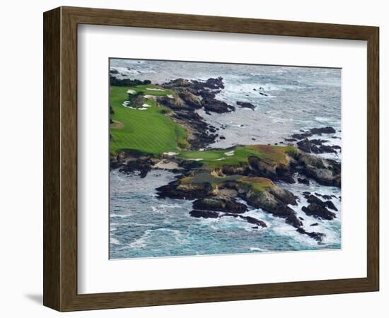 Golf Course on an Island, Pebble Beach Golf Links, Pebble Beach, Monterey County, California, USA-null-Framed Photographic Print