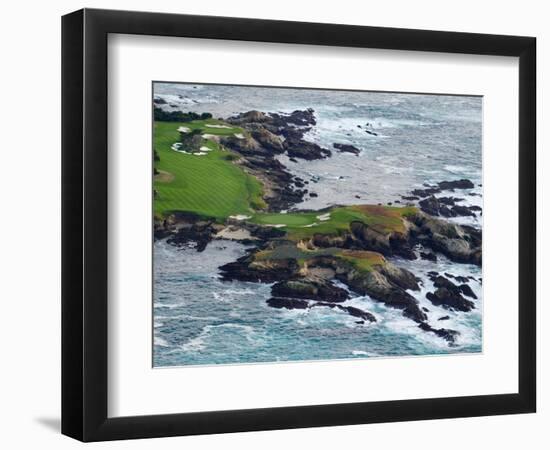 Golf Course on an Island, Pebble Beach Golf Links, Pebble Beach, Monterey County, California, USA-null-Framed Photographic Print