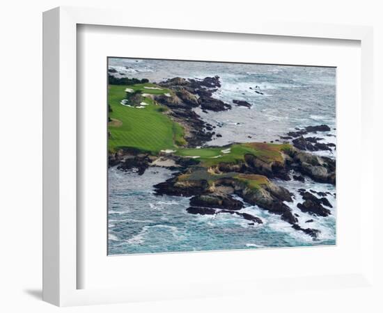 Golf Course on an Island, Pebble Beach Golf Links, Pebble Beach, Monterey County, California, USA-null-Framed Photographic Print