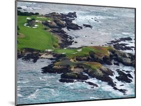 Golf Course on an Island, Pebble Beach Golf Links, Pebble Beach, Monterey County, California, USA-null-Mounted Photographic Print