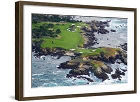 Golf Course on an Island, Pebble Beach Golf Links, Pebble Beach, Monterey County, California, USA-null-Framed Photographic Print