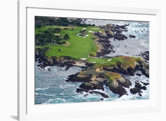 Golf Course on an Island, Pebble Beach Golf Links, Pebble Beach, Monterey County, California, USA-null-Framed Photographic Print