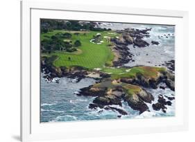 Golf Course on an Island, Pebble Beach Golf Links, Pebble Beach, Monterey County, California, USA-null-Framed Photographic Print