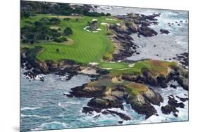 Golf Course on an Island, Pebble Beach Golf Links, Pebble Beach, Monterey County, California, USA-null-Mounted Photographic Print