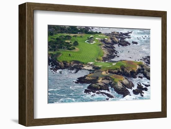 Golf Course on an Island, Pebble Beach Golf Links, Pebble Beach, Monterey County, California, USA-null-Framed Photographic Print