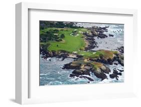 Golf Course on an Island, Pebble Beach Golf Links, Pebble Beach, Monterey County, California, USA-null-Framed Photographic Print