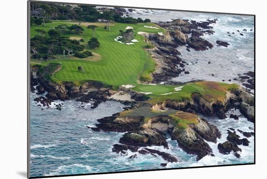 Golf Course on an Island, Pebble Beach Golf Links, Pebble Beach, Monterey County, California, USA-null-Mounted Photographic Print