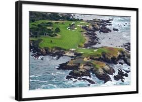 Golf Course on an Island, Pebble Beach Golf Links, Pebble Beach, Monterey County, California, USA-null-Framed Photographic Print