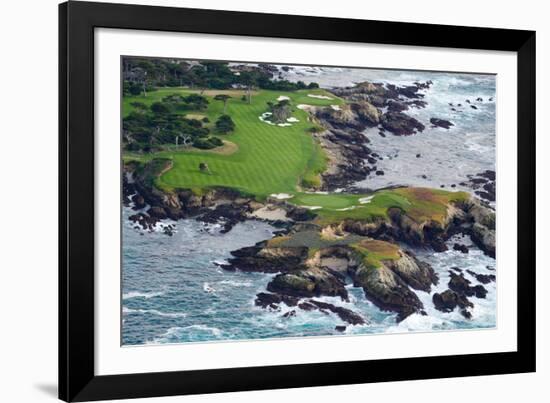 Golf Course on an Island, Pebble Beach Golf Links, Pebble Beach, Monterey County, California, USA-null-Framed Photographic Print