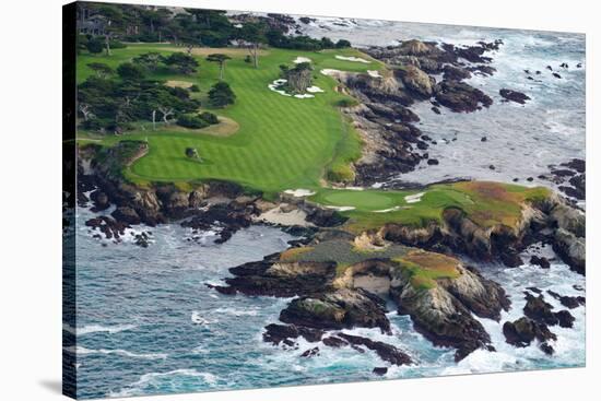 Golf Course on an Island, Pebble Beach Golf Links, Pebble Beach, Monterey County, California, USA-null-Stretched Canvas